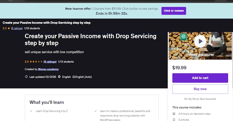 Create your Passive Income with Drop Servicing step by step